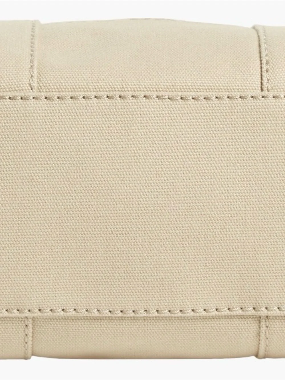 Marc Jacobs Beige Canvas Mini Tote with Black Strap